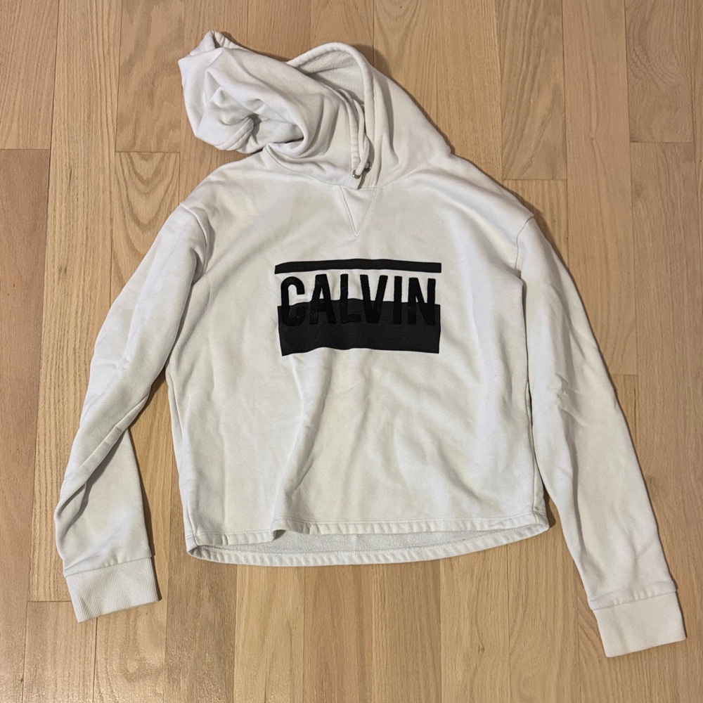 Calvin Klein Cream Hoodie Sweater